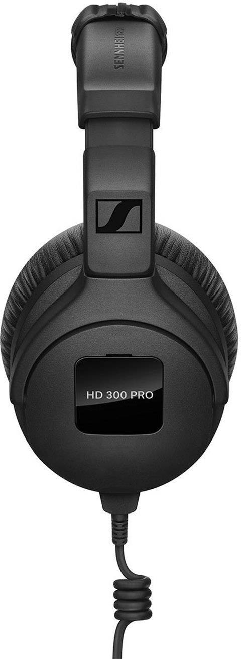 A black over-ear headphone with cable, displaying 'HD 300 PRO'.