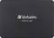 Black SSD from Verbatim, model Vi550 S3, with company logo and model name in white on the front side.