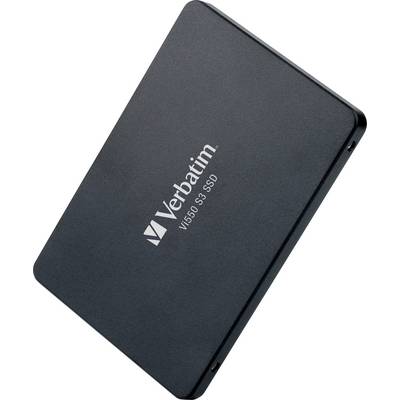 Black Verbatim SSD with 'Vi550 S3 SSD' inscription. Diagonal view shows brand logo and model name.