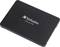 Black SSD hard drive by Verbatim, Vi550 S3 model, rectangular and slim, with white logo and text on the top surface.