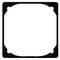 Black square frame with rounded corners, empty in the centre.