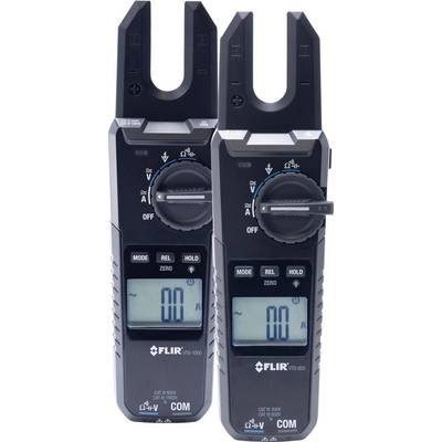 Two digital voltage testers with display and rotary switch, showing 00 V. They are suitable for measuring electrical values.
