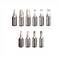 Ten different screwdriver bits, arranged in two rows. Various shapes for versatile applications.