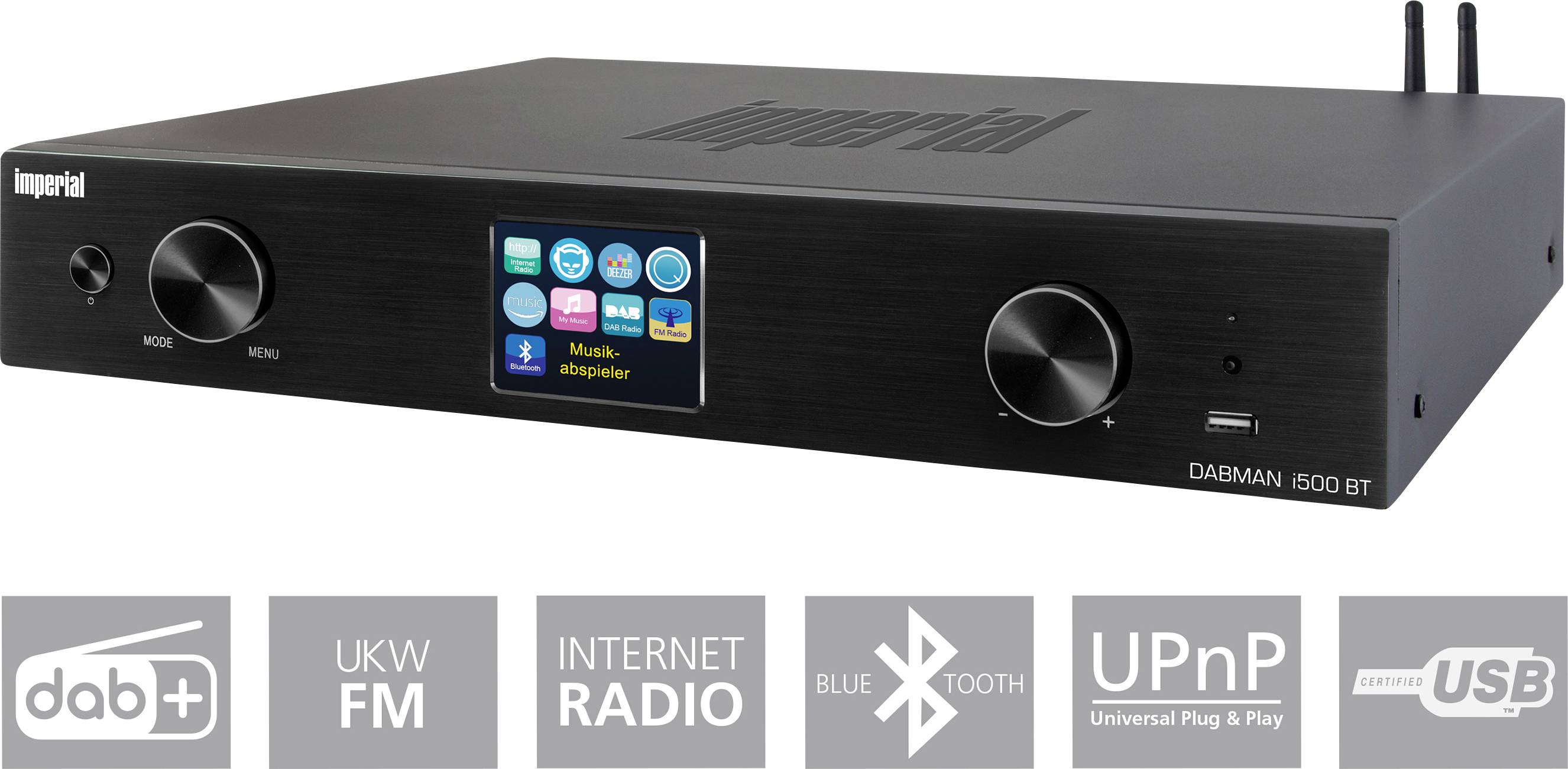 DABMAN 1 DAB FM Radio mit FM-Transmitter Bluetooth 1,4" LCD Farb Display OVP 