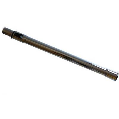 Metal rod, cylindrical, shiny, with a reduced thickness at one end. Suitable for industrial or mechanical purposes.