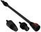 Pressure Washer Accessories: Set of three black nozzle attachments for pressure washers, each with different connection types.