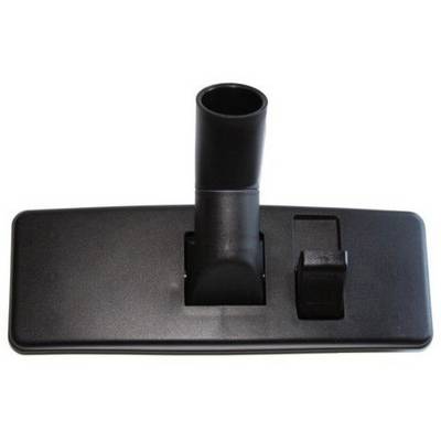 Nozzle attachment for a vacuum cleaner with a rectangular shape and a connecting stub in the centre. Suitable for smooth surfaces.