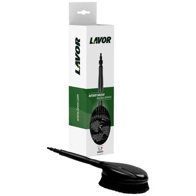 Packaging of a rotating brush by the brand Lavor, with a black brush in the foreground.