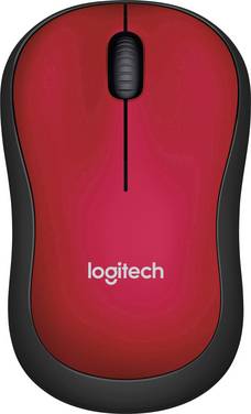 Logitech M185 Mouse Radio Optical Red 3 Buttons 1000 dpi