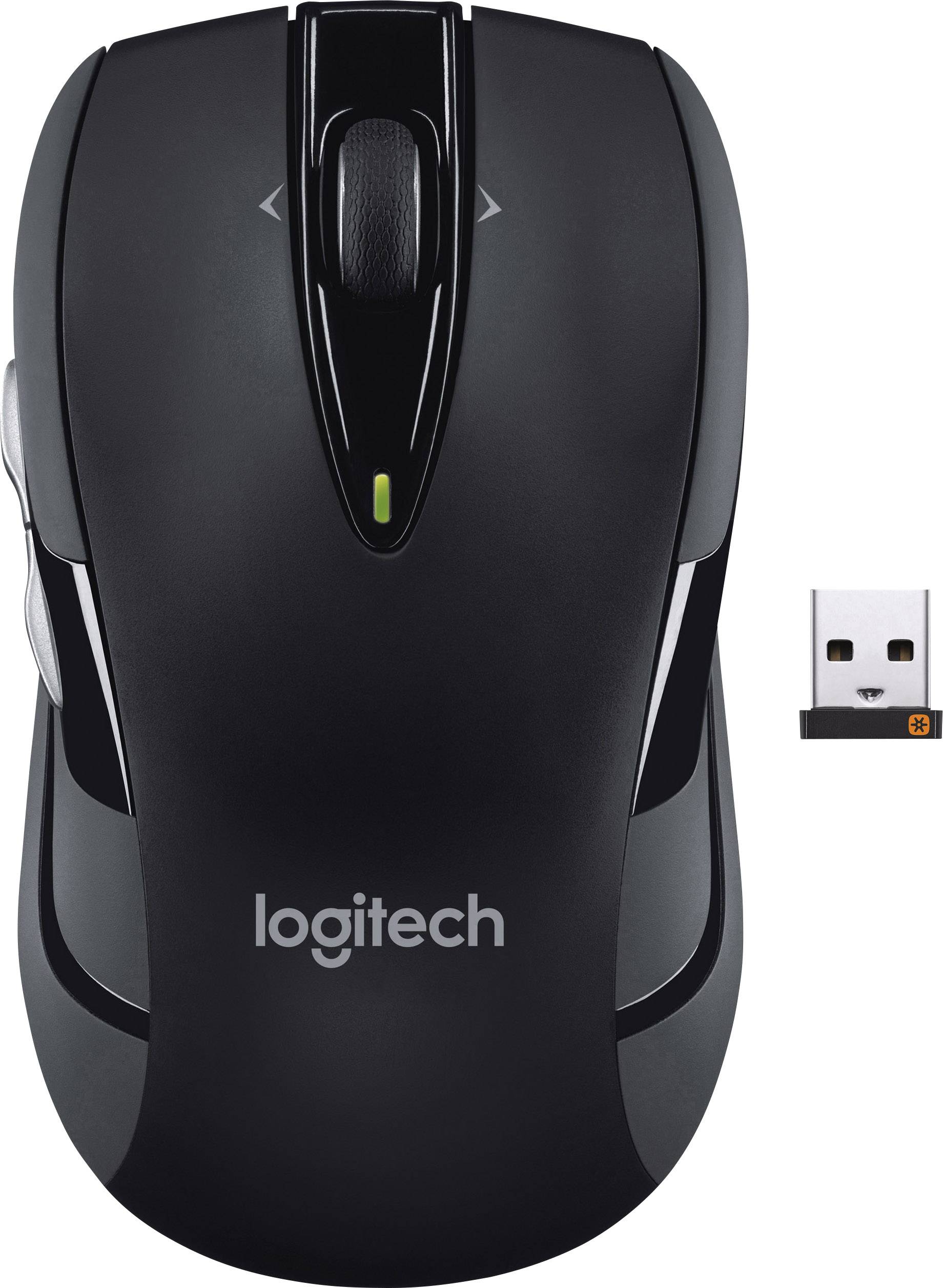 Logitech Wireless mouse Radio Optical Black 7 Buttons 1000 dpi Ergonomic Conrad.com