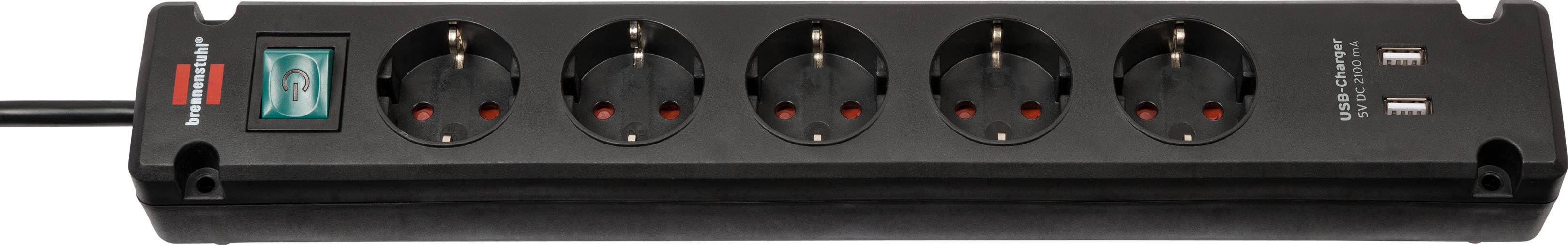 Brennenstuhl 1150660315 Power strip (+ switch) 5x Black PG connector 1 pc(s)