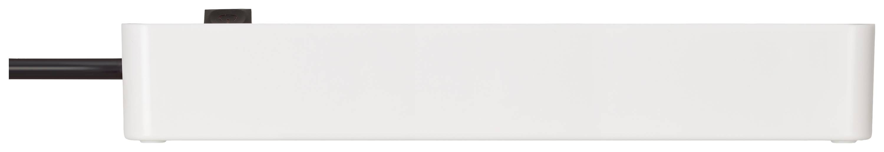 White rectangular device with a black cable connection on the left side. No other visible details or labels.