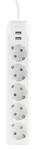 5fach power strip with 2x USB
