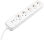 5fach power strip with 2x USB