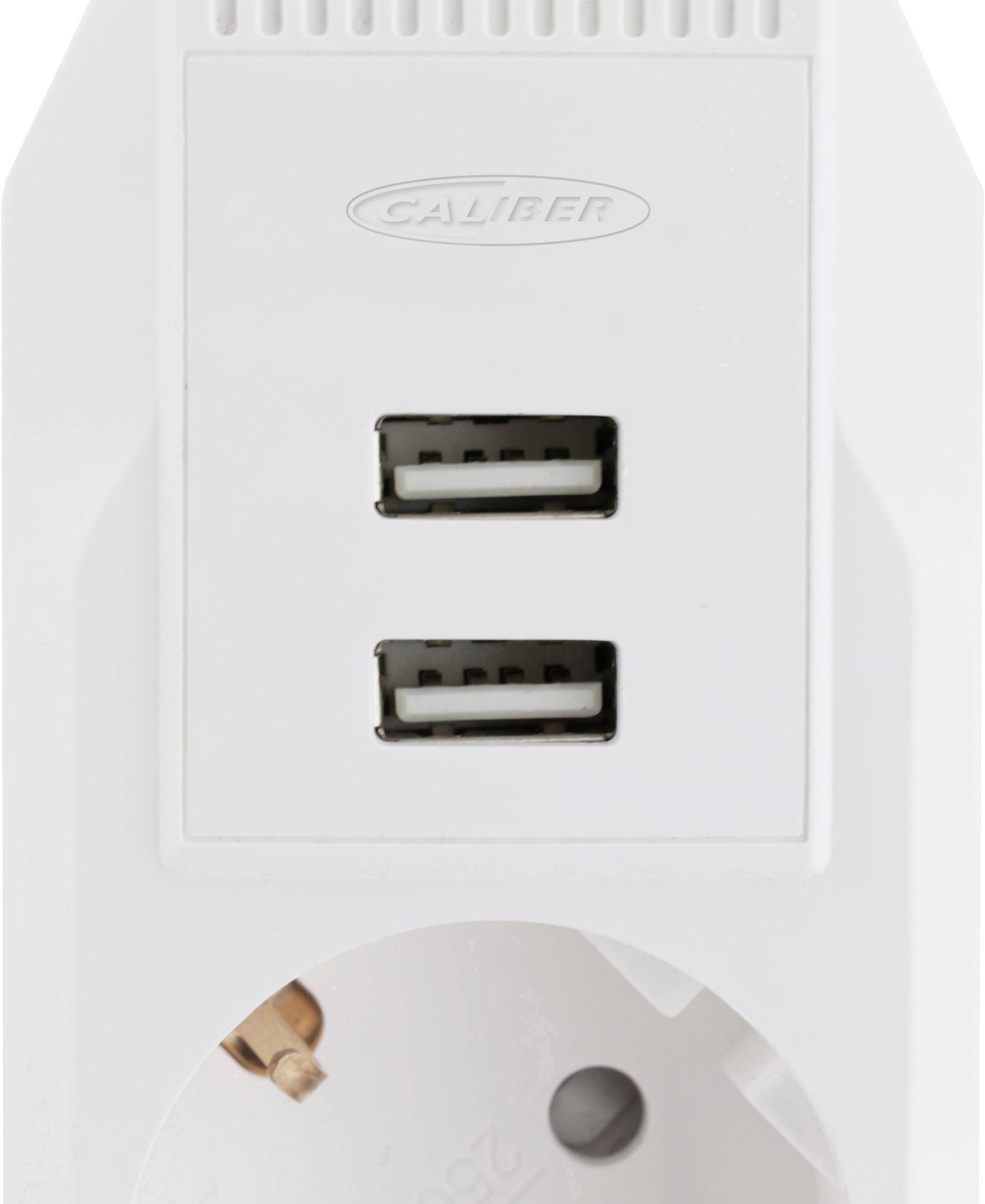 Caliber HPS2501U Power strip 5x White PG connector 1 pc(s)-4
