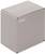 Metal enclosure with a rectangular shape and rounded corners, suitable for electrical installations. Enclosure has a matte, grey surface.