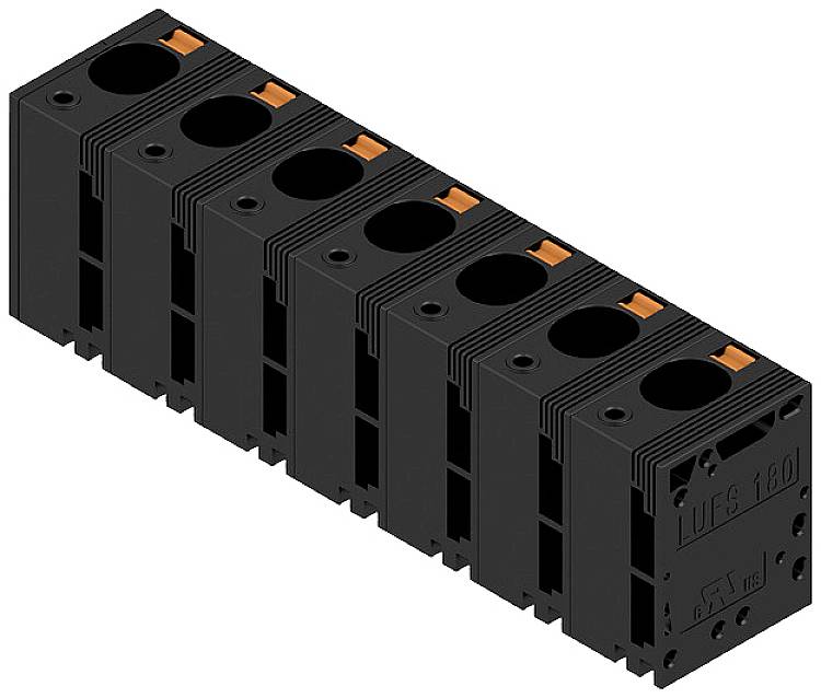 Weidmüller 2492260000 Screw terminal 16 mm² Number of pins 7 Black 10 pc(s)