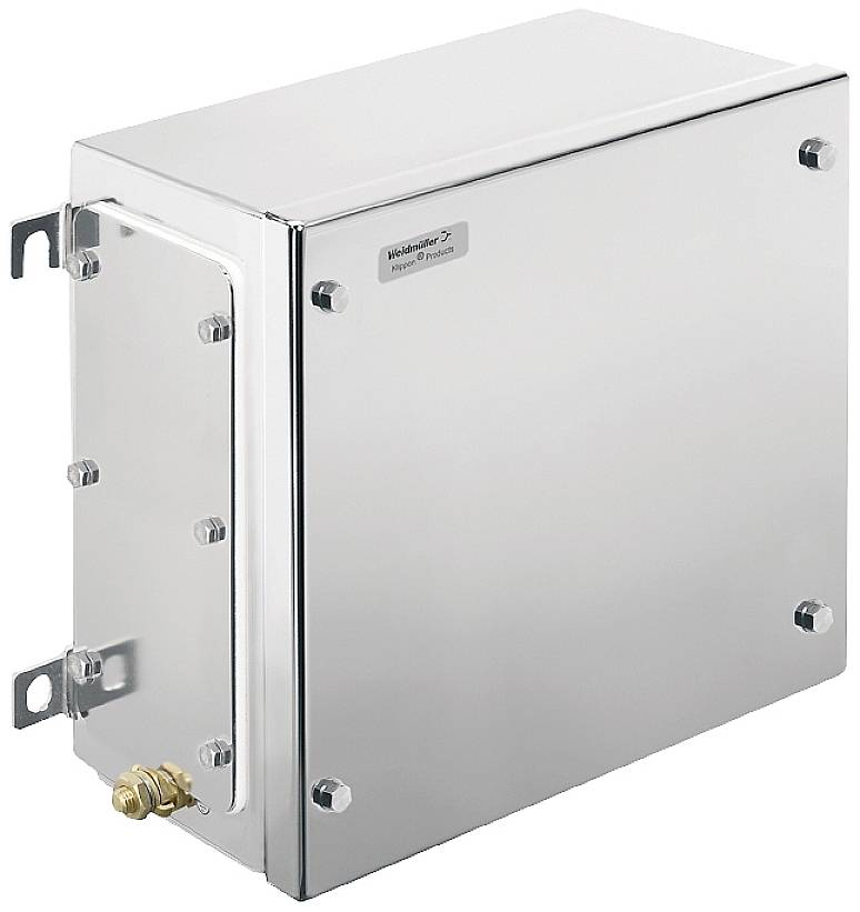 A rectangular, silver metal casing with wiring components on the left side.<br><br>Note: The translation is in British English and maintains the original meaning and structure of the description.