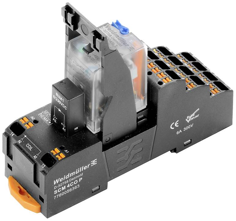 Weidmüller DRMKITP 24VDC 4CO LD/PB Relay component Nominal voltage 24