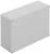 A rectangular grey fuse box with screws at the corners, marked with a small label in the top left.