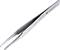 A silver precision tweezers with fine, pointed tips and the inscription 'TOOLCRAFT' on the side.