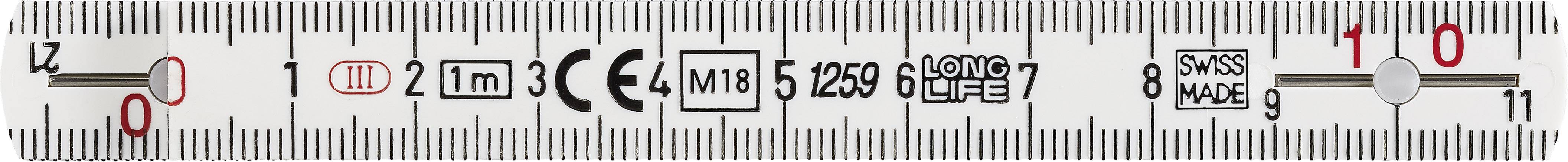 BMI 935990100W Rule 1 m Plastic-1