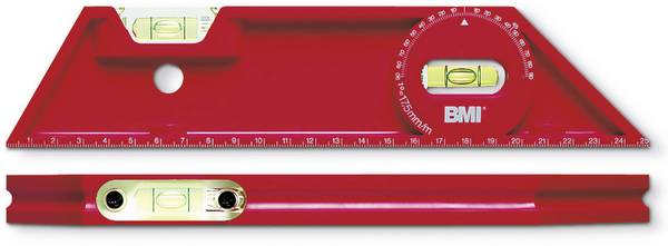 BMI Trapez-Wasserwaage Kunststoff 25cm rot mit Magnet 684025003M Spirit level incl. magnet 250 mm 0.5 mm/m