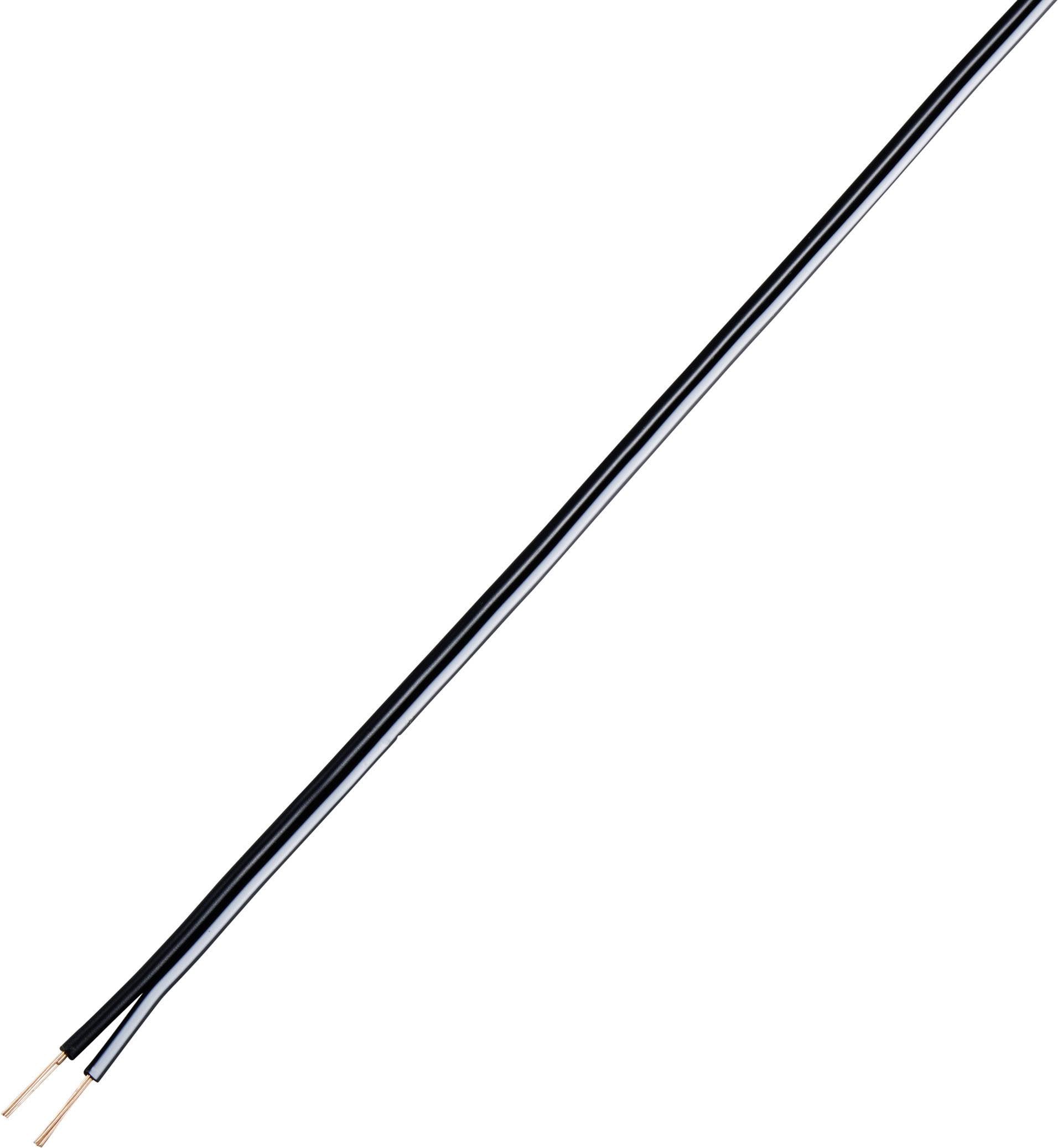 TRU COMPONENTS TC-7815636 Speaker cable 2 x 0.34 mm² Black 10 m
