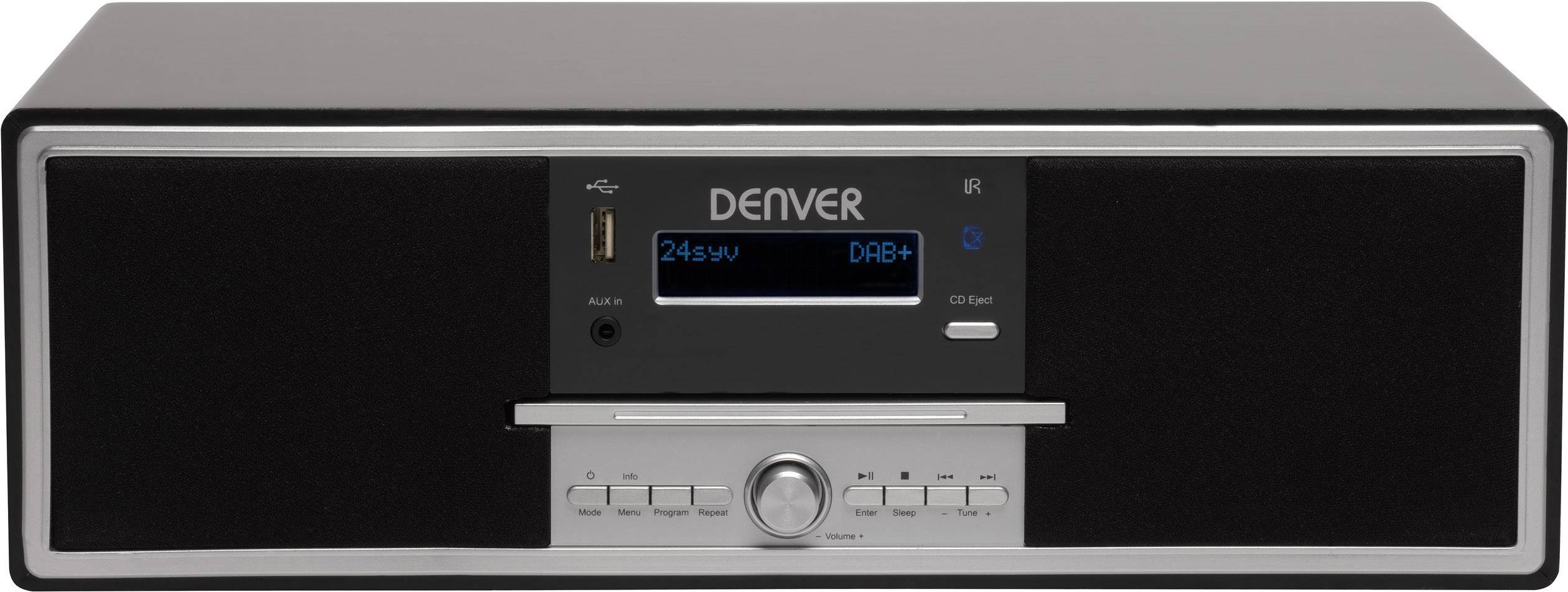 Denver MDA-250 Radio CD player DAB+, FM AUX, Bluetooth, CD, USB Black