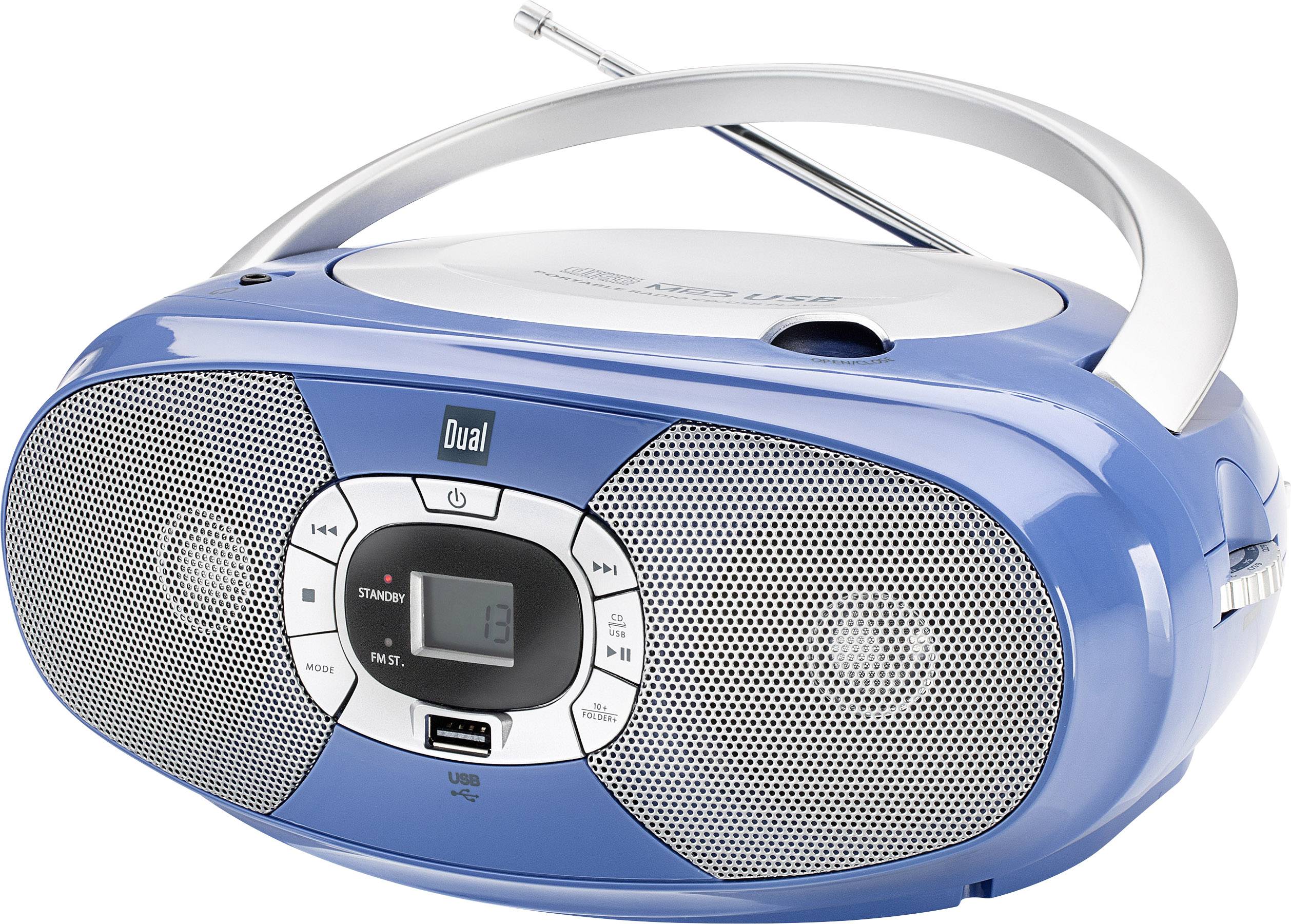 Dual P 390 Radio CD player FM, AM CD, USB Blue-1