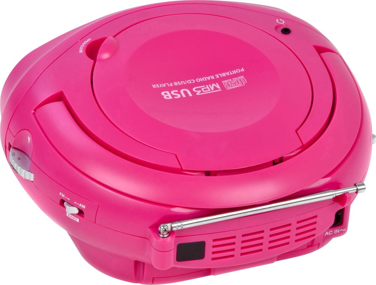 Dual P 390 Radio CD player FM, AM CD, USB Pink-2