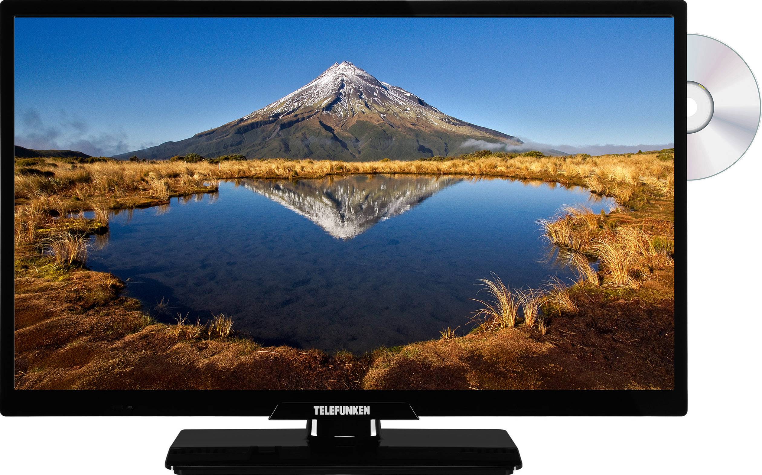 Telefunken D24H342A LED TV 60 cm 24 inch EEC A+ (A++ – E) DVB-T2, DVB-C, DVB-S, HD ready, DVD player, CI+ Black