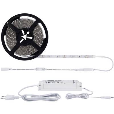 Roll with LED light strip, connected to a power supply and a switch. Power cable for connection to the mains socket.