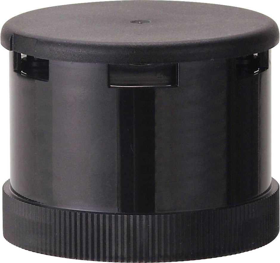 Black, round plastic lid with a ridged edge, suitable for sealing containers or tins.