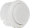 White, round button or switch with angled sides, presumably for electronic devices or control panels.