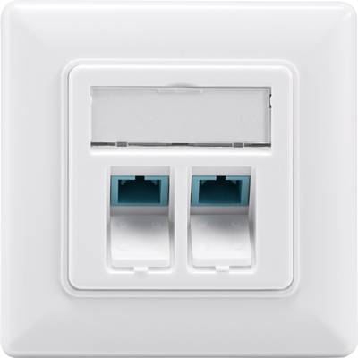 Renkforce LDU-SC Network outlet Flush mount Insert with main panel and frame SC 2 ports Pure white