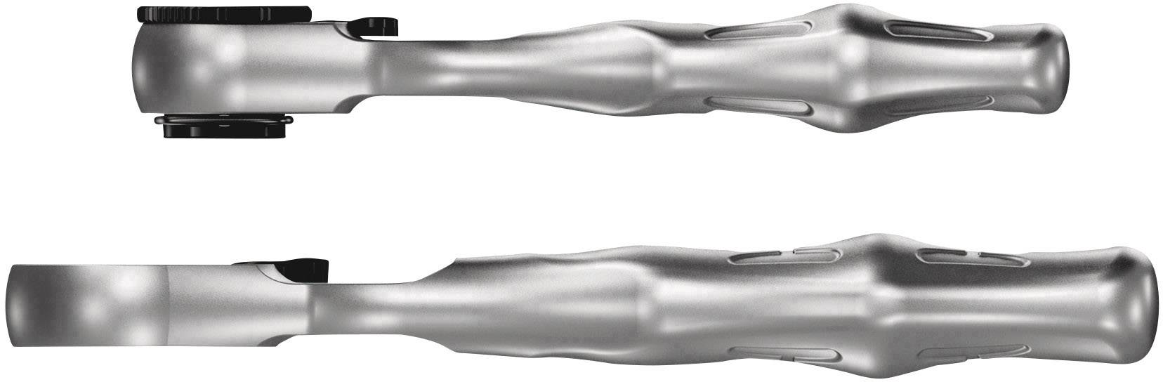 Two silver, ergonomically shaped bicycle pedals in a side view. They display a modern, sleek design.