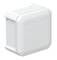 White, square plastic junction box with the marking 'OBO T40' and 'IP55'.