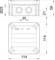Technical drawing of a rectangular junction box with dimensions: 114 x 114 mm, height 58 mm. Markings: 'Ø25', 'T 60', 'IP87'.