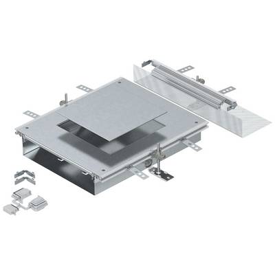 Metal Components Set for Ventilation System: Rectangular Cover, Rails and Mounting Parts. Ideal for Industrial Applications.
