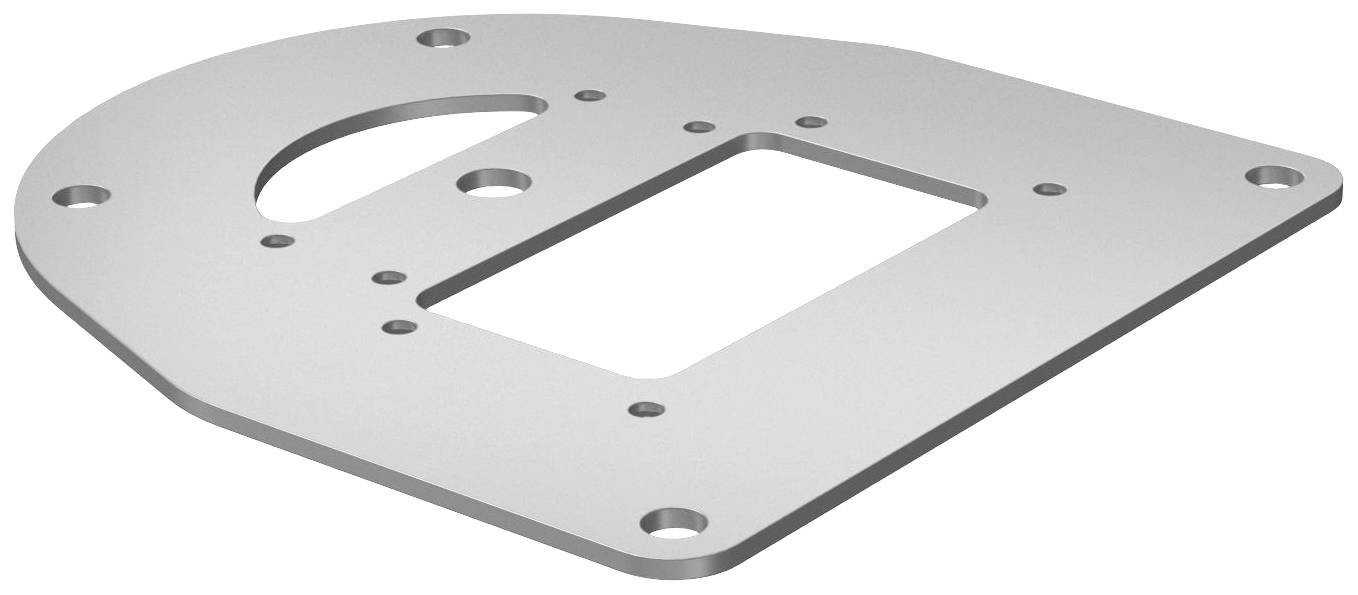 6290331 Base plate ISSBP110100WA 160 mm White aluminium 1 pc(s)