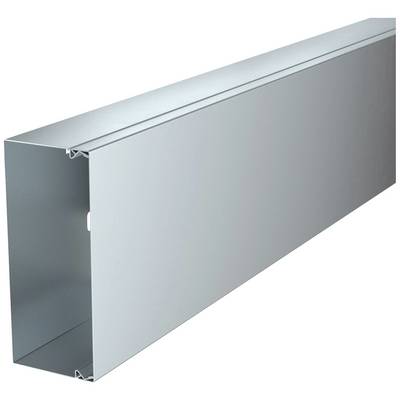 Rectangular metal ducting, grey, potentially for electrical cables or ventilation systems.