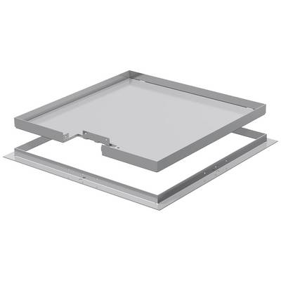 Metal frame fitting in two parts, mountable. Upper part has recesses and corners. Suitable for structural mounting or cladding.