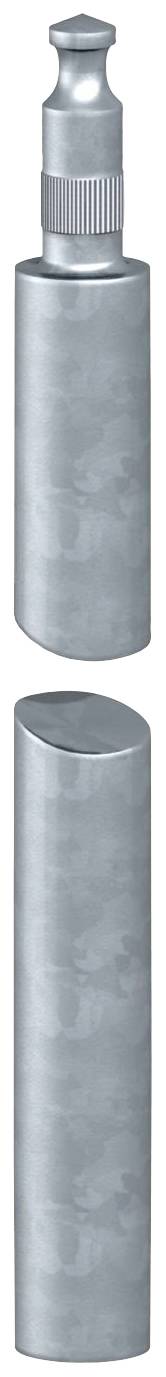 Two grey cylindrical metal containers, one with a ridged lid and the other with a smooth lid.