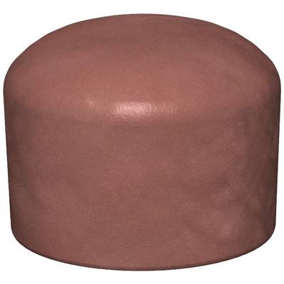 A reddish-brown, cylindrical object with a smooth surface.