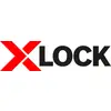 Black text 'LOCK' next to a red, stylised 'X'.