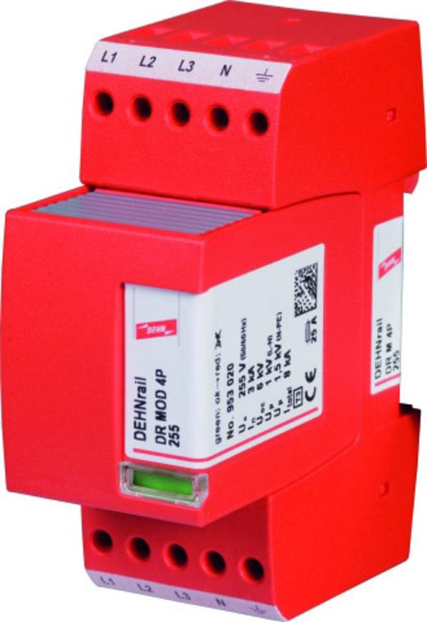 DEHN 953400 DR M 4P 255 Surge arrester Surge protection for: Switchboards 8 kA 1 pc(s)
