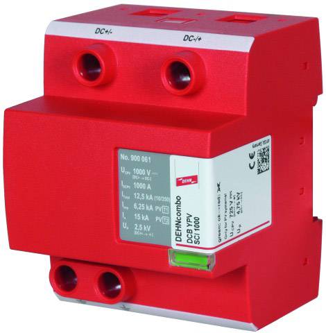 DEHN 900061 900061 DEHNcombo YPV bis 1000V DC Surge arrester Surge protection for: PV systems 30 kA 1 pc(s)