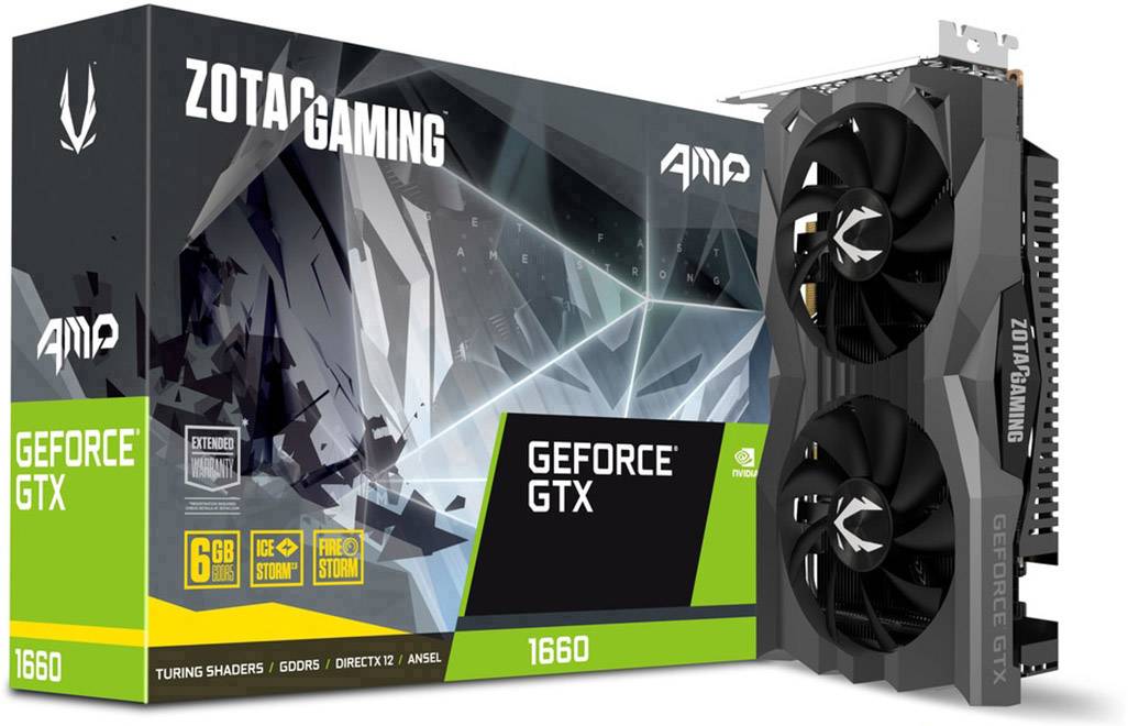 Zotac GPU Nvidia GeForce GTX1660 AMP! Edition 6 GB GDDR5 RAM PCIe x16 HDMI™, DisplayPort