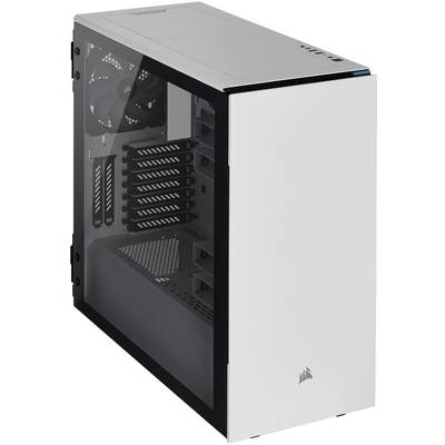Corsair Carbide 678C Tempered Glass Midi tower PC casing White 3 built-in fans, Insulated, Window, Dust filter
